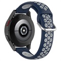 Bracelete em Silicone com Duas Cores para Samsung Galaxy Watch4/Watch4 Classic - Azul Escuro / Cinzento