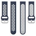 Bracelete em Silicone com Duas Cores para Samsung Galaxy Watch4/Watch4 Classic - Azul Escuro / Cinzento