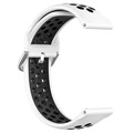 Bracelete em Silicone com Duas Cores para Samsung Galaxy Watch4/Watch4 Classic - Branco / Preto