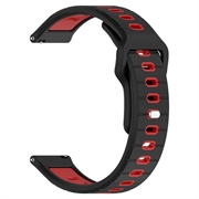 Bracelete em Silicone para Garmin Vivoactive 6 - Preto / Vermelho