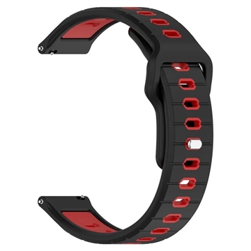 Bracelete em Silicone para Garmin Vivoactive 6 - Preto / Vermelho