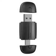 Adaptador 2-em-1 sem fios para CarPlay e Android Auto com duas cabeças