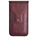 Bolsa de Cintura Universal com Dois Compartimentos e Mosquetão - Vinho Vermelho