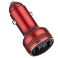 Carregador de Carro USB Duplo Warp GX739 - 65W - Vermelho
