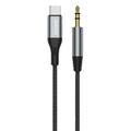 Cabo Dudao L11ProT USB-C para Minijack - Tipo C/3.5mm - 1m - Preto