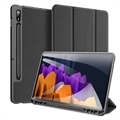 Bolsa Fólio Tri-Fold Dux Ducis Domo para Samsung Galaxy Tab S7/S8 (Bulk) - Preta