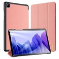 Bolsa Fólio Inteligente Tri-Fold Dux Ducis Domo Samsung Galaxy Tab A7 10.4 (2020) - Cor-de-Rosa Dourado