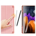 Bolsa Fólio Tri-Fold Dux Ducis Domo para Samsung Galaxy Tab S7/S8 - Cor-de-Rosa Dourado