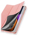 Bolsa Fólio Tri-Fold Dux Ducis Domo para Samsung Galaxy Tab S7/S8 - Cor-de-Rosa Dourado