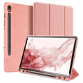 Bolsa tipo Folio Smart Tri-fold Samsung Galaxy Tab S9 Dux Ducis Domo - Cor-de-Rosa