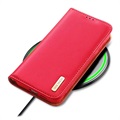 Bolsa Tipo Carteira em Pele Dux Ducis Hivo para Samsung Galaxy S22 5G - Vermelho