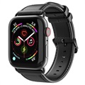 Bracelete de Couro Dux Ducis para Apple Watch Series 7/SE/6/5/4/3/2/1 - 41mm/40mm/38mm - Preto