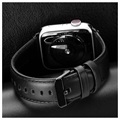 Bracelete de Couro Dux Ducis para Apple Watch Series 7/SE/6/5/4/3/2/1 - 41mm/40mm/38mm - Preto
