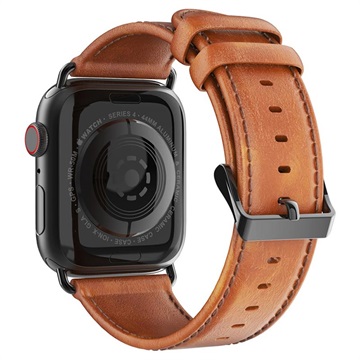Bracelete de Couro Dux Ducis para Apple Watch Series 7/SE/6/5/4/3/2/1 - 45mm/44mm/42mm - Castanho