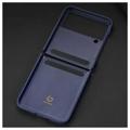 Capa Revestida a Couro Dux Ducis Venice para Samsung Galaxy Z Flip4 5G - Azul