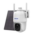 ESCAM G24 H.265 3MP Full HD AI Câmera de identificação com painel solar PIR Alarme WiFi Câmera com bateria integrada