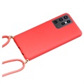 Capa Linha Eco Saii com Alça para Samsung Galaxy S21 Ultra 5G - Vermelho