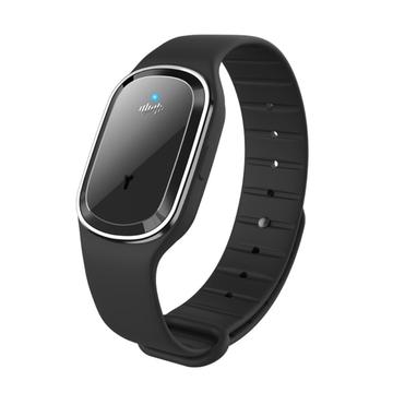 Pulseira eletrónica ultra-sónica repelente de mosquitos - Preto