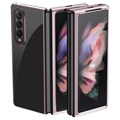 Capa Electroplated Frame para Samsung Galaxy Z Fold3 5G - Cor-de-Rosa Dourado
