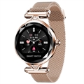Elegante Smartwatch Feminino com Freqüência Cardíaca H1 (Embalagem aberta - Excelente) - Cor-de-Rosa Dourado