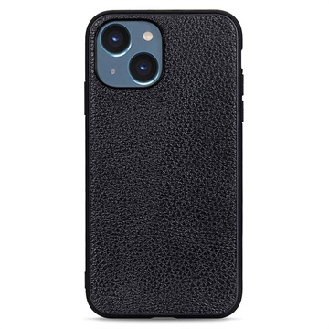 Capa de Couro Elegante para iPhone 14 Max - Preto