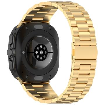 Elegante Bracelete em Aço Inoxidável para Samsung Galaxy Watch Ultra 2024/2025 - Dourado
