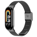 Elegante Pulseira de Malha de Aço Inoxidável para Xiaomi Smart Band 8 - Preto