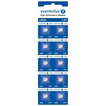 Pilhas de botão alcalinas EverActive AG4 LR626/LR66 - 10 unidades