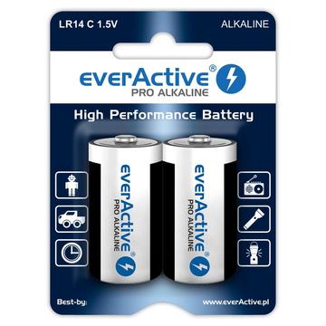 Pilhas alcalinas EverActive Pro LR14/C 8000mAh - 2 unidades