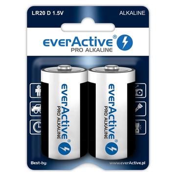 Pilhas alcalinas EverActive Pro LR20/D 17500mAh - 2 unidades