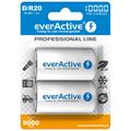 Baterias D recarregáveis EverActive Professional Line EVHRL20-10000 10000mAh - 2 peças.