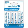 Pilhas AA recarregáveis EverActive Professional Line EVHRL6-2600 2600mAh - 4 unidades.