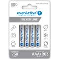 EverActive Silver Line EVHRL03-800 Pilhas AAA recarregáveis 800mAh - 4 unidades.