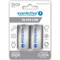 Baterias C recarregáveis EverActive Silver Line EVHRL14-3500 3500mAh - 2 unidades.