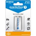 Bateria EverActive Silver Line EVHRL22-250 recarregável de 9V 250mAh