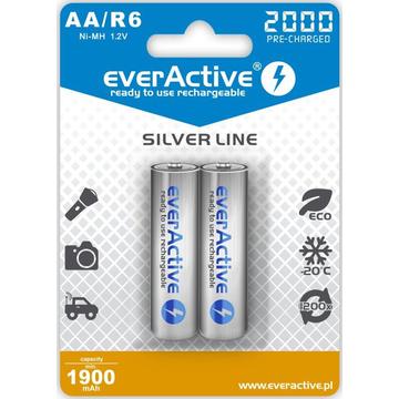 Pilhas AA recarregáveis EverActive Silver Line EVHRL6-2000 2000mAh