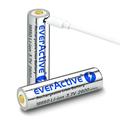 Bateria recarregável MicroUSB 18650 EverActive Silver+ Lithium - 2600mAh
