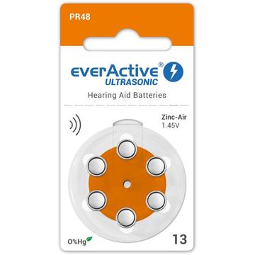 Pilhas para aparelhos auditivos EverActive Ultrasonic 13/PR48 - 6 unidades