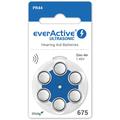 Pilhas para aparelhos auditivos EverActive Ultrasonic 675/PR44 - 6 unidades