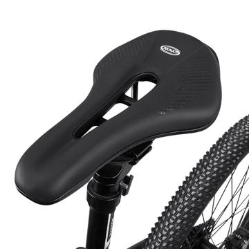 Assento de bicicleta esportivo com absorção de choque - preto