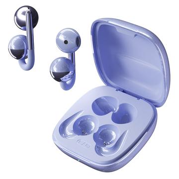 F22 Clipe de orelha OWS Auscultadores sem fios com redução de ruído ENC e Bluetooth 6.0 - Roxo