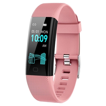F71 Pulseira inteligente / Monitor de fitness com controlo da tensão arterial - Rosa