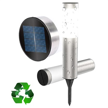 Lâmpada de Jardim LED Solar Resistente à Àgua - 56.5cm - Prateado