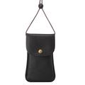 Mala universal elegante com porta-cartões e correia - 16.5x9.5cm - Preto