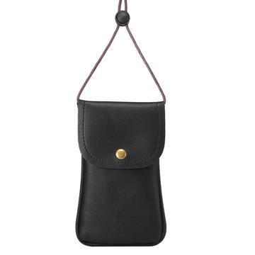 Mala universal elegante com porta-cartões e correia - 16.5x9.5cm - Preto