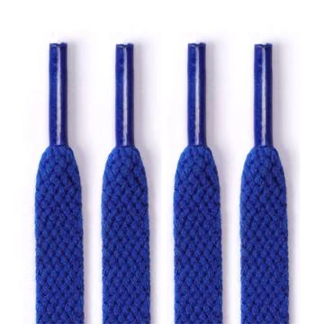 Atacadores planos em poliéster - 120cm - Azul escuro