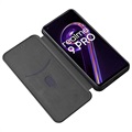 Bolsa Flip para OnePlus Nord CE 2 Lite 5G - Fibra de Carbono - Preto