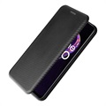 Bolsa Flip para OnePlus Nord CE 2 Lite 5G - Fibra de Carbono - Preto
