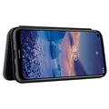 Bolsa Flip para Nokia 5.4 - Fibra de Carbono
