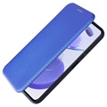 Bolsa Flip para Xiaomi Mi 11 Lite 5G - Fibra de Carbono - Azul